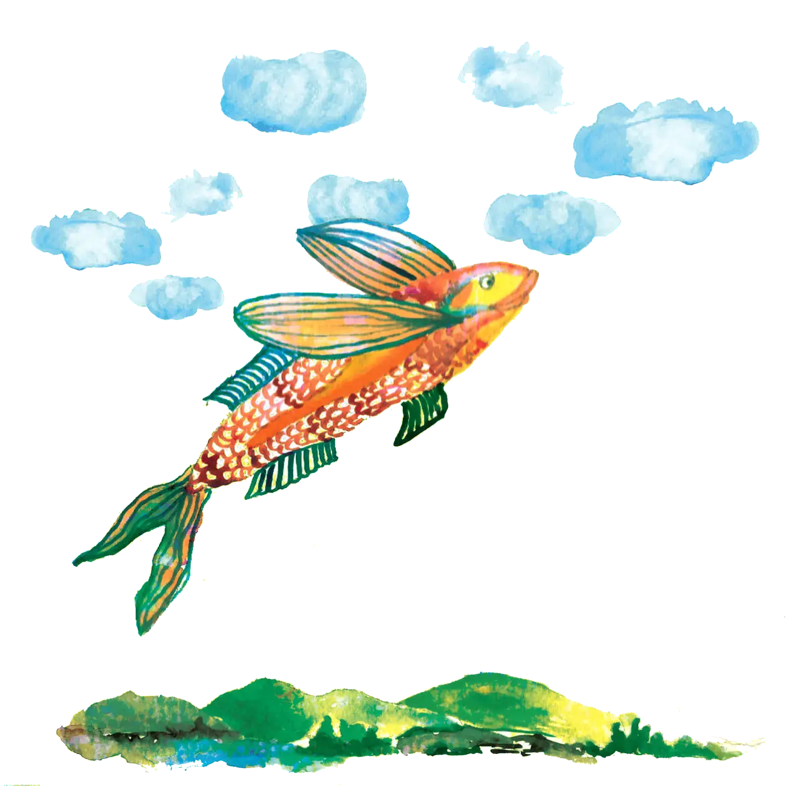 The Flying Fish, illustration by Lotta Vuorma