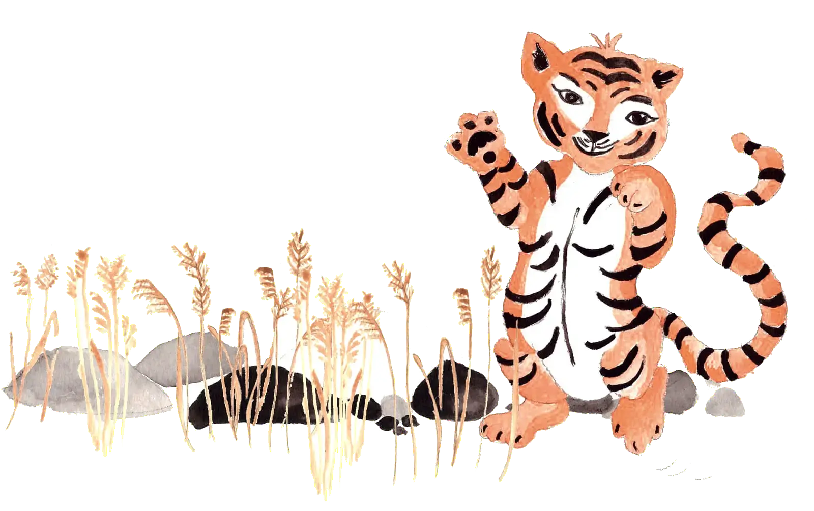 Dance of the Tiger, illustration by Lotta Vuorma